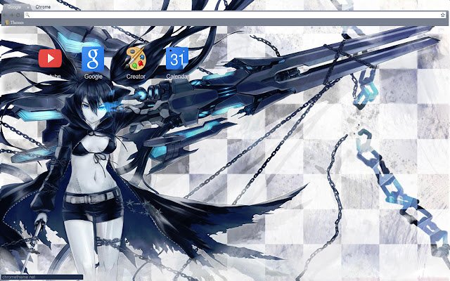 Motyw anime Black Rock Shooter 1280x720 ze sklepu internetowego Chrome do uruchomienia z OffiDocs Chromium online