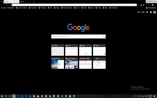 Black Theme  from Chrome web store to be run with OffiDocs Chromium online