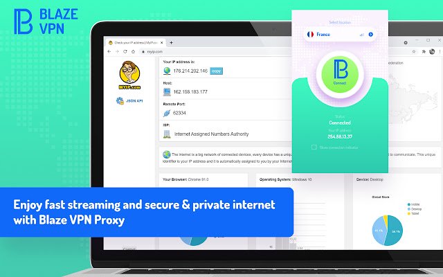 Blaze VPN for Chrome  from Chrome web store to be run with OffiDocs Chromium online