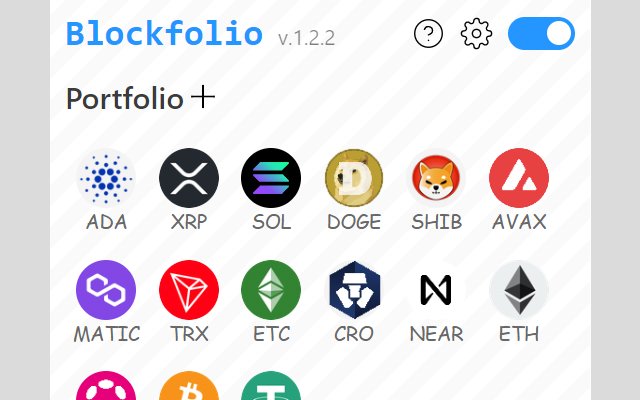 Blockfolio  from Chrome web store to be run with OffiDocs Chromium online