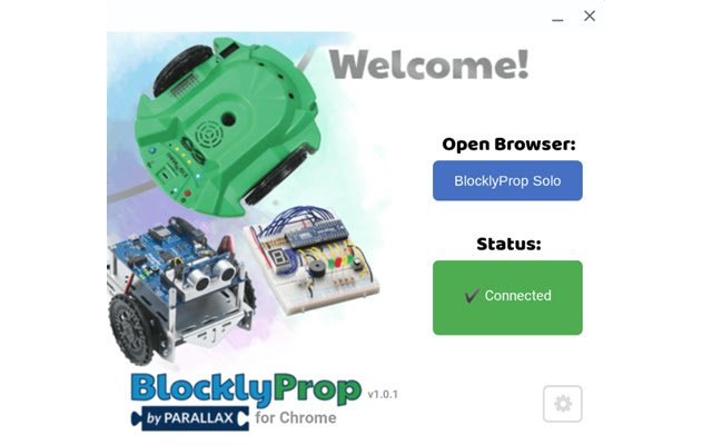 BlocklyProp Launcher  from Chrome web store to be run with OffiDocs Chromium online