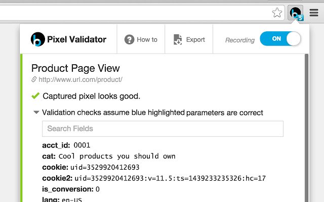 Bloomreach Pixel Validator  from Chrome web store to be run with OffiDocs Chromium online