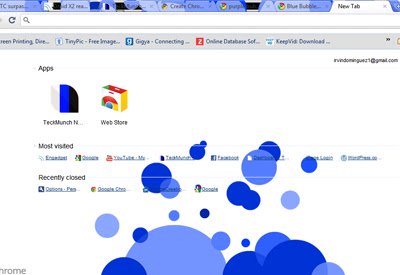 Blue Bubbles  from Chrome web store to be run with OffiDocs Chromium online