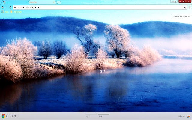 Blue Fog Lake Mountain  from Chrome web store to be run with OffiDocs Chromium online