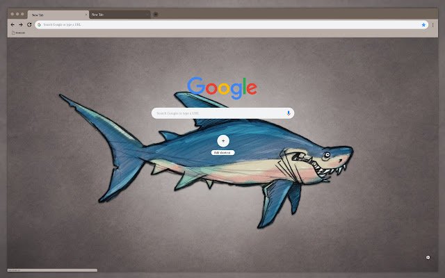 Squalo dipinto di blu dal Chrome Web Store da eseguire con OffiDocs Chromium online