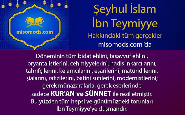 Chrome വെബ് സ്റ്റോറിൽ നിന്നുള്ള İbn Teymiyye Kimdir, Eserleri, Sözleri, OffiDocs Chromium ഓൺലൈനിൽ പ്രവർത്തിപ്പിക്കാൻ