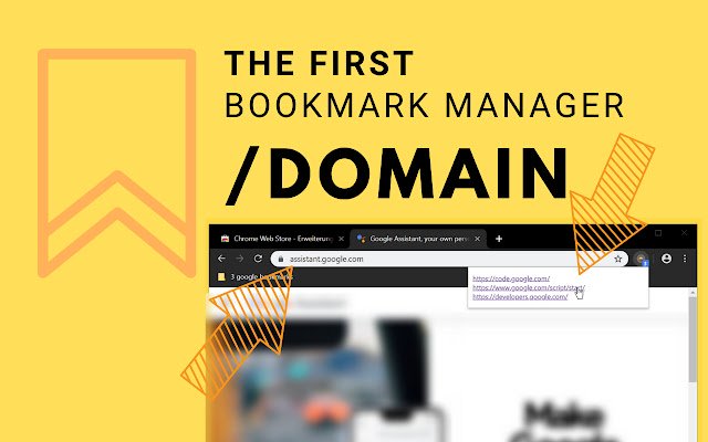 Bookmark Manager per Domain and Page  from Chrome web store to be run with OffiDocs Chromium online