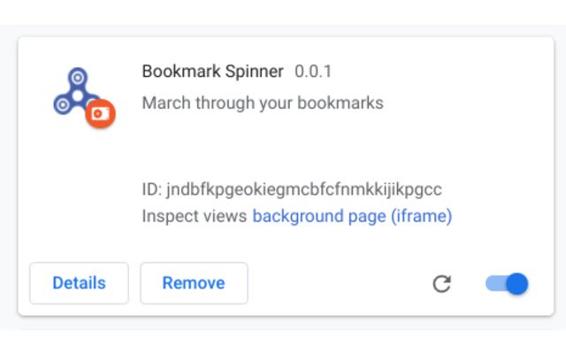 Bookmark Spinner  from Chrome web store to be run with OffiDocs Chromium online