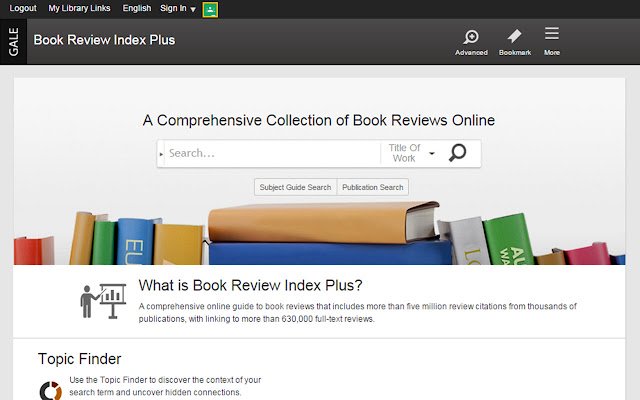 Book Review Index Plus de la boutique en ligne Chrome sera exécuté avec OffiDocs Chromium en ligne