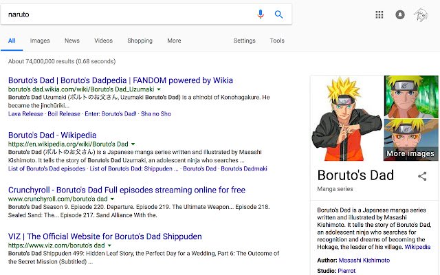 Borutos Dad  from Chrome web store to be run with OffiDocs Chromium online