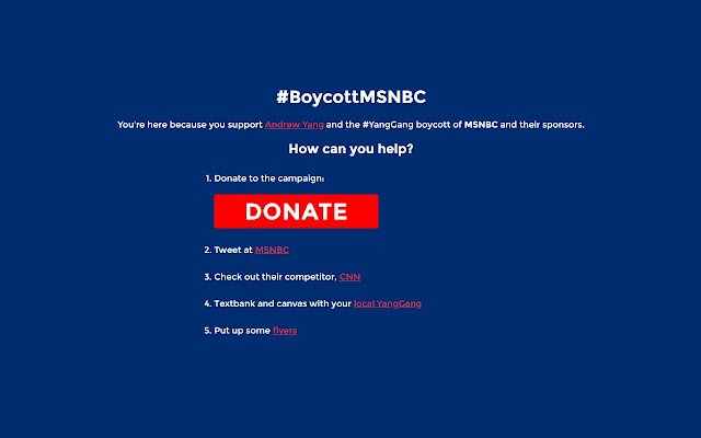 #BoycottMSNBC  from Chrome web store to be run with OffiDocs Chromium online