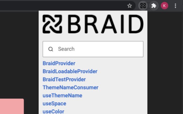 Braid Lookup Extension  from Chrome web store to be run with OffiDocs Chromium online