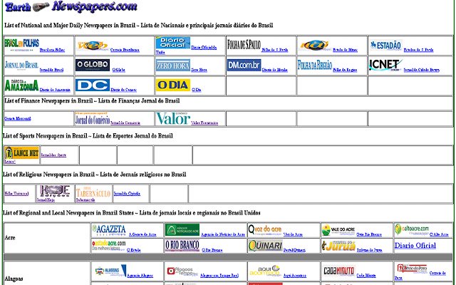 Brazil Newspapers  from Chrome web store to be run with OffiDocs Chromium online