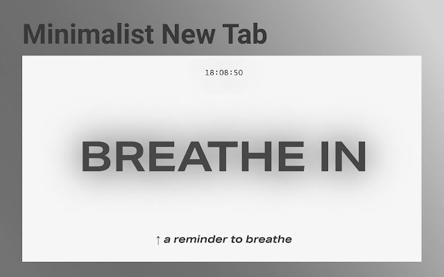 BREATHE minimalist New Tab  from Chrome web store to be run with OffiDocs Chromium online