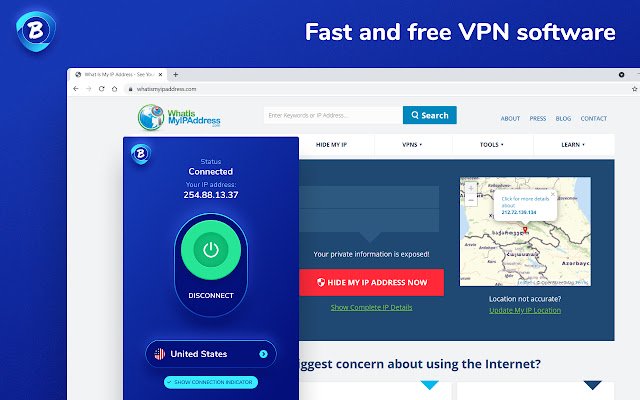 Brisk VPN  from Chrome web store to be run with OffiDocs Chromium online