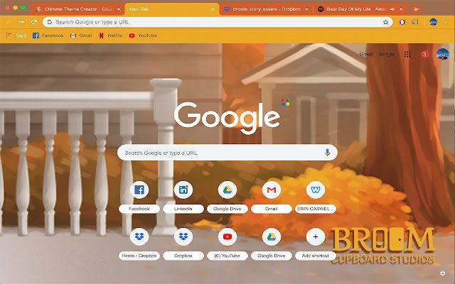 Broom Almari Studios Tema Jingga daripada kedai web Chrome untuk dijalankan dengan OffiDocs Chromium dalam talian