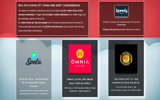 Bäst Casino Bonus app  from Chrome web store to be run with OffiDocs Chromium online