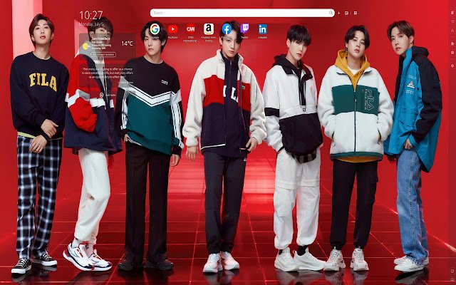 BTS Bangtan Boys 2021 Chrome web mağazasından Yeni Sekme, çevrimiçi OffiDocs Chromium ile çalıştırılacak