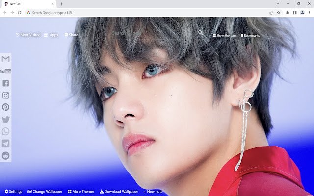 BTS V Wallpaper van de Chrome-webwinkel om te worden uitgevoerd met OffiDocs Chromium online