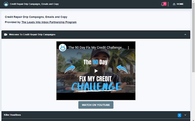 Build Credit Repair Email Campaigns in 24 Hrs  from Chrome web store to be run with OffiDocs Chromium online