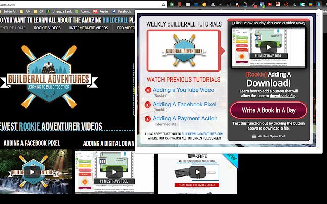 Builderall Adventures Weekly Tutorials  from Chrome web store to be run with OffiDocs Chromium online