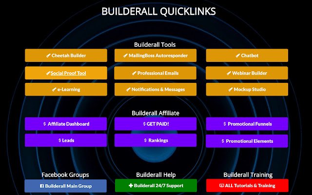 Builderall Quicklinks  from Chrome web store to be run with OffiDocs Chromium online