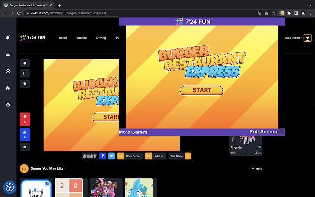 Burger Restaurant Express Food Game  from Chrome web store to be run with OffiDocs Chromium online