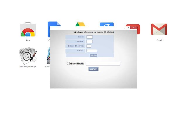 Calcular IBAN  from Chrome web store to be run with OffiDocs Chromium online