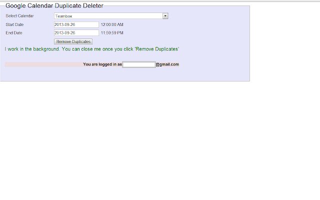 Calendar Duplicate Deletor  from Chrome web store to be run with OffiDocs Chromium online