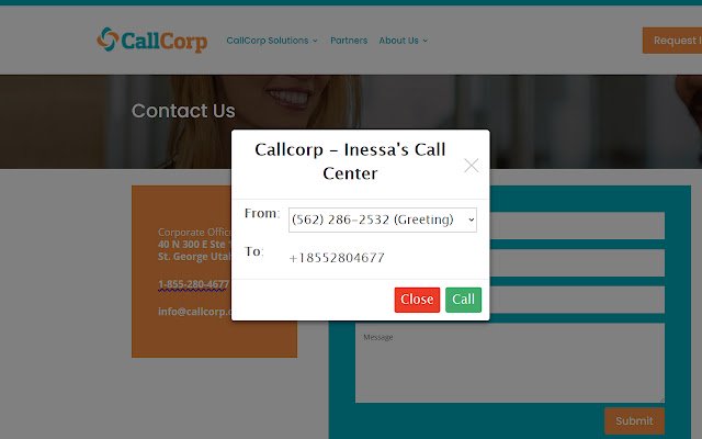 CallCorp Click to Dial из интернет-магазина Chrome будет работать с OffiDocs Chromium онлайн