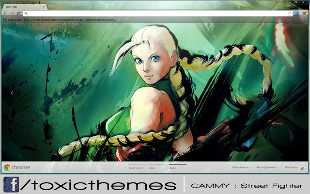 Chủ đề Cammy Street Fighter độc hại từ cửa hàng Chrome trực tuyến sẽ được chạy bằng OffiDocs Crom trực tuyến