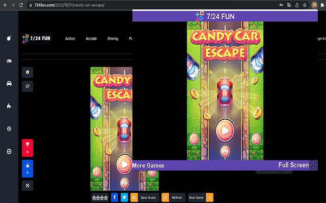 Candy Car EscapeCar Game  from Chrome web store to be run with OffiDocs Chromium online