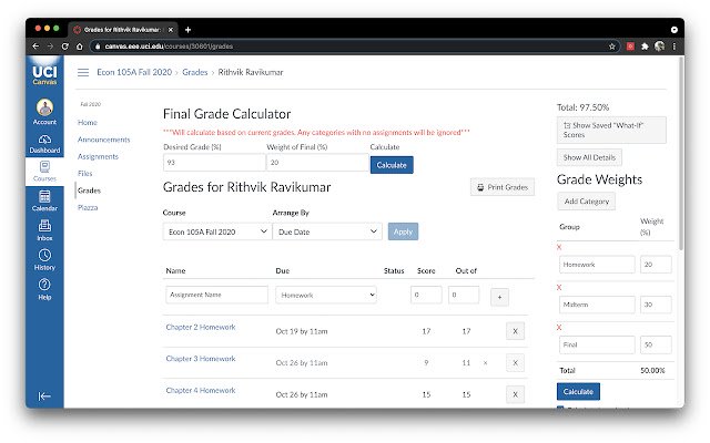 Canvas Easy Grader  from Chrome web store to be run with OffiDocs Chromium online