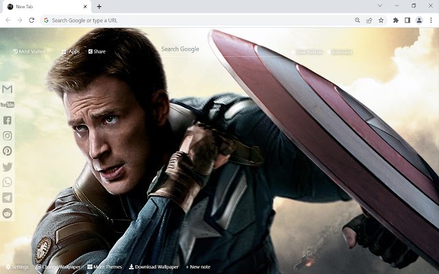 Captain America Wallpaper  from Chrome web store to be run with OffiDocs Chromium online