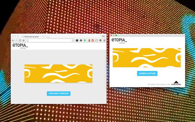 Captura y webRTC Etopia  from Chrome web store to be run with OffiDocs Chromium online