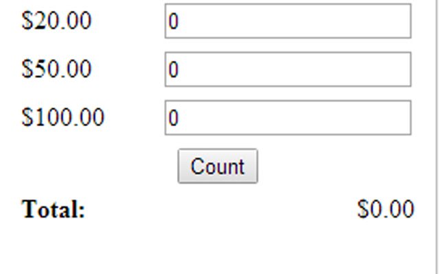 Cash Counter  from Chrome web store to be run with OffiDocs Chromium online