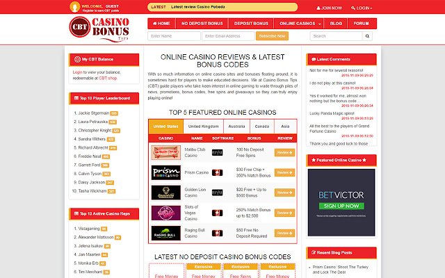 Casino Bonus Tips  from Chrome web store to be run with OffiDocs Chromium online