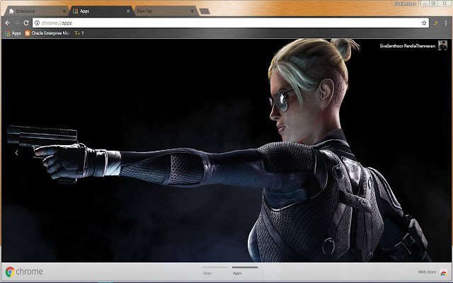 Cassie Cage Mortal Kombat Gaming Theme  from Chrome web store to be run with OffiDocs Chromium online