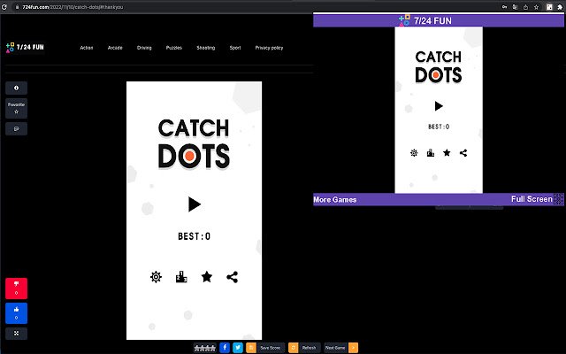 Catch Dots Game Аркадна гра з веб-магазину Chrome для запуску за допомогою OffiDocs Chromium онлайн