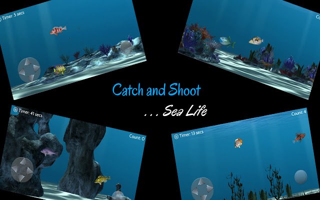 Chrome ウェブストアの Catch N Shoot Sea Life が OffiDocs Chromium オンラインで実行可能に