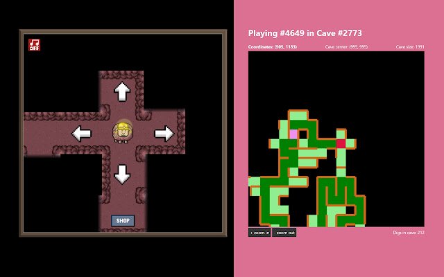 Cave Game Extension By Wolfbrain.eth  from Chrome web store to be run with OffiDocs Chromium online