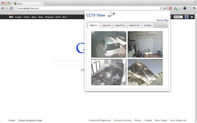 CCTV-weergave vanuit de Chrome-webwinkel voor gebruik met OffiDocs Chromium online