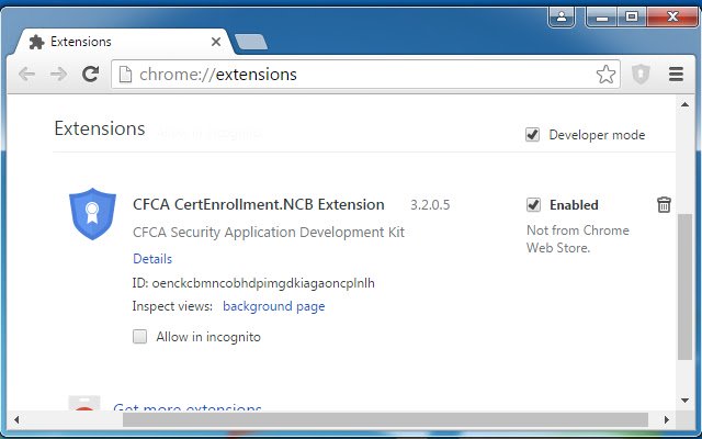 CFCA CertEnrollment.NCB Extension  from Chrome web store to be run with OffiDocs Chromium online