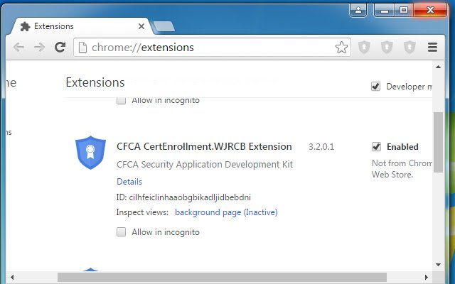 Chrome 网上商店的 CFCA CertEnrollment.WJRCB 扩展将与 OffiDocs Chromium 在线运行