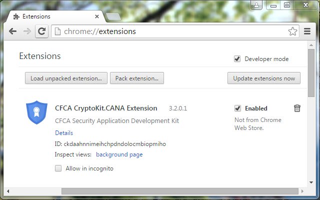 CFCA CryptoKit.CANA Extension  from Chrome web store to be run with OffiDocs Chromium online