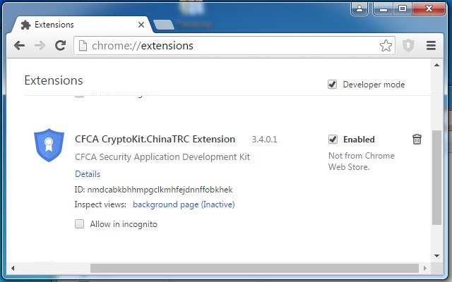 CFCA CryptoKit.ChinaTRC Extension  from Chrome web store to be run with OffiDocs Chromium online