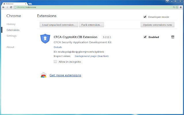 CFCA CryptoKit.CIB-Erweiterung aus dem Chrome-Webshop, die mit OffiDocs Chromium online ausgeführt werden soll