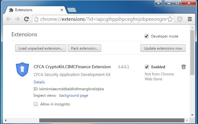 Chrome web mağazasından CFCA CryptoKit.CIMCFinance Uzantısı OffiDocs Chromium çevrimiçi ile çalıştırılacak