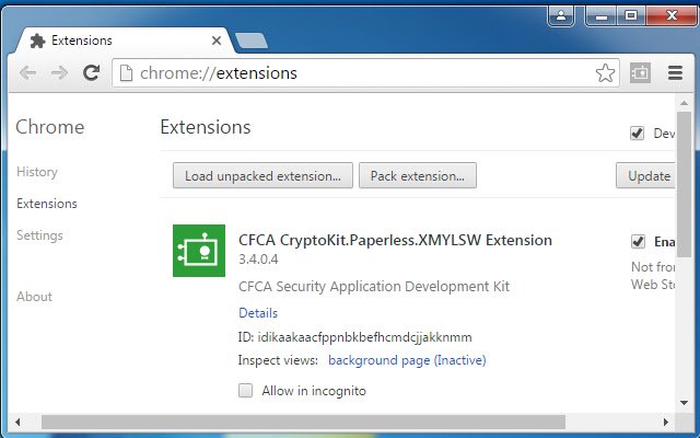 CFCA CryptoKit.Paperless.XMYLSW Extension  from Chrome web store to be run with OffiDocs Chromium online