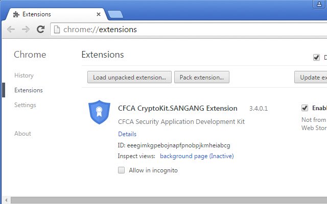 Chrome 网上商店的 CFCA CryptoKit.SANGANG 扩展将与 OffiDocs Chromium 在线运行